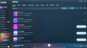 My Suno library screen